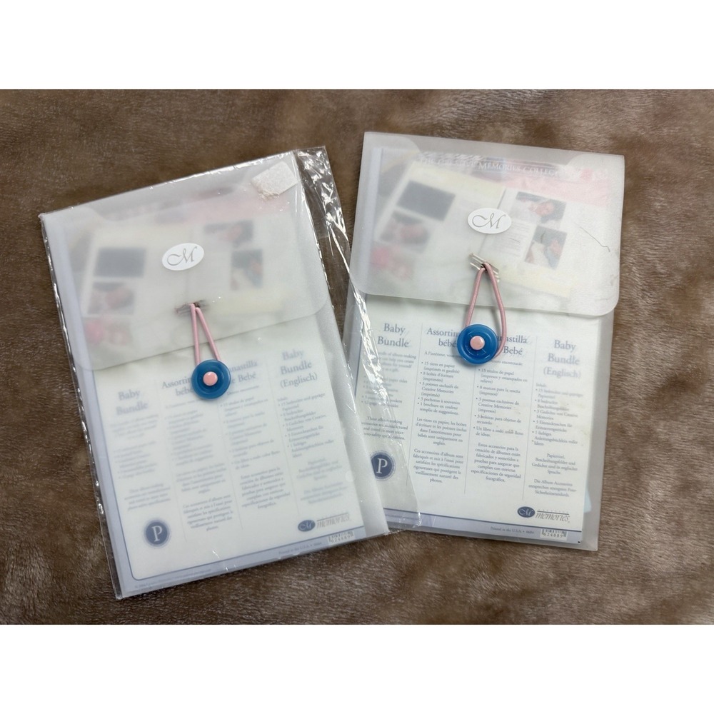 New 2 pc Creative Memories Baby Bundle Paper Titles Journal Box Memorabilia